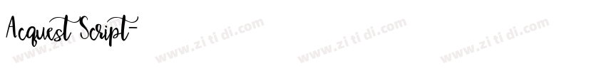 Acquest Script字体转换